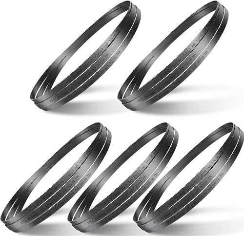 5 Pack Bi-Metal Portable Band Saw Blades, 35-3/8'', 10/14 Tpi | 1/2'' Width, 0.020'' Thickness, Replacement, Bandsaw Blades