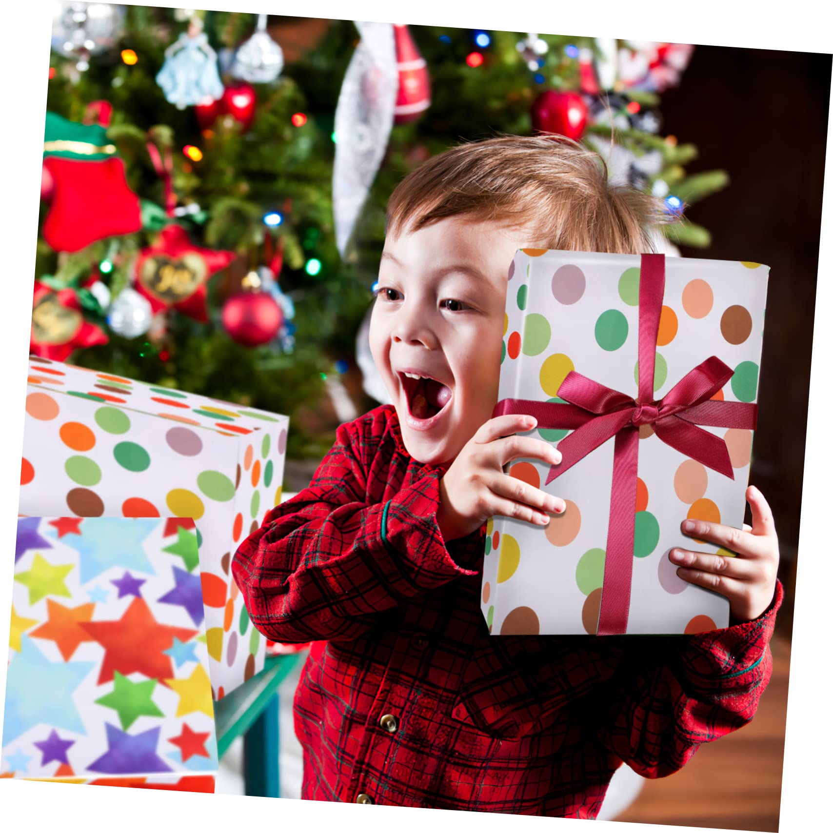 SEWOART Geschenkpapier Satz Für Geburtstag Mit Bändern Reißfestes Verpackungspapier in Zarten Farben Für Diy Handwerk Und Feiern