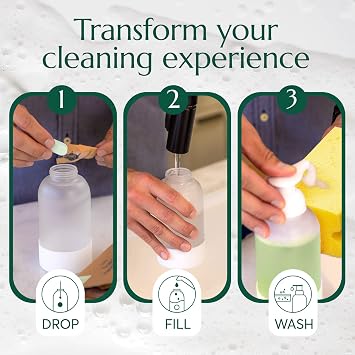 CLEANOMIC Foaming Hand Soap Tablets, Foaming Dish Soap Tablets & Tablet Tin Bundle