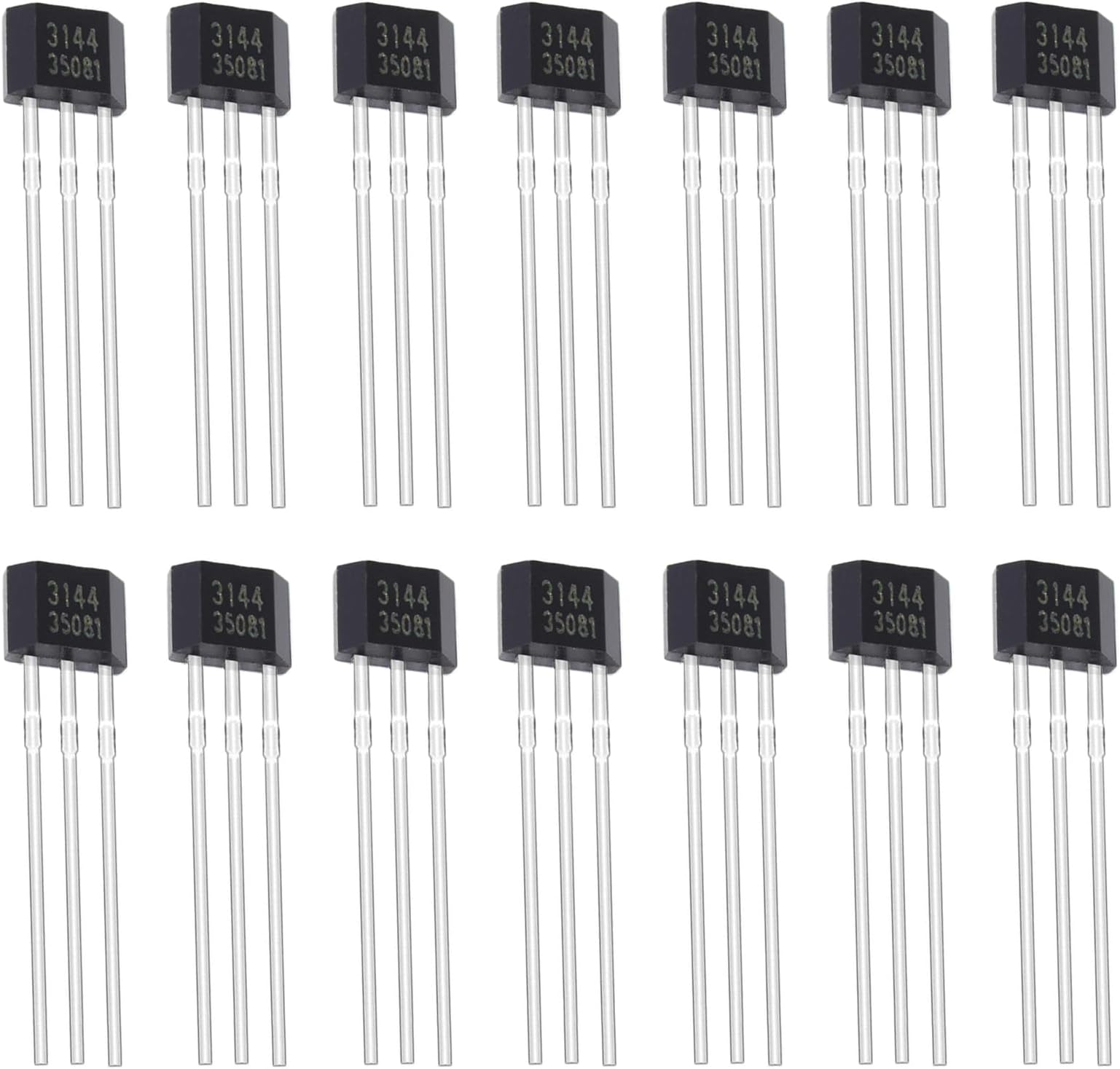 A3144 Hall Sensor Hall Effect Sensor 3 Pole Magnetic Detector 3144 Hall Effect Sensors Hall Sensor Switch Unipolar Hall Sensors TO-92S (Pack of 20)