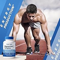 Vista 6 de PeakVigor Wellness Premium Suplemento de magnesio Complejo de 976 mg con glicinato, citrato, malato, L-treonato y B6 90 cápsulas vegetales 45