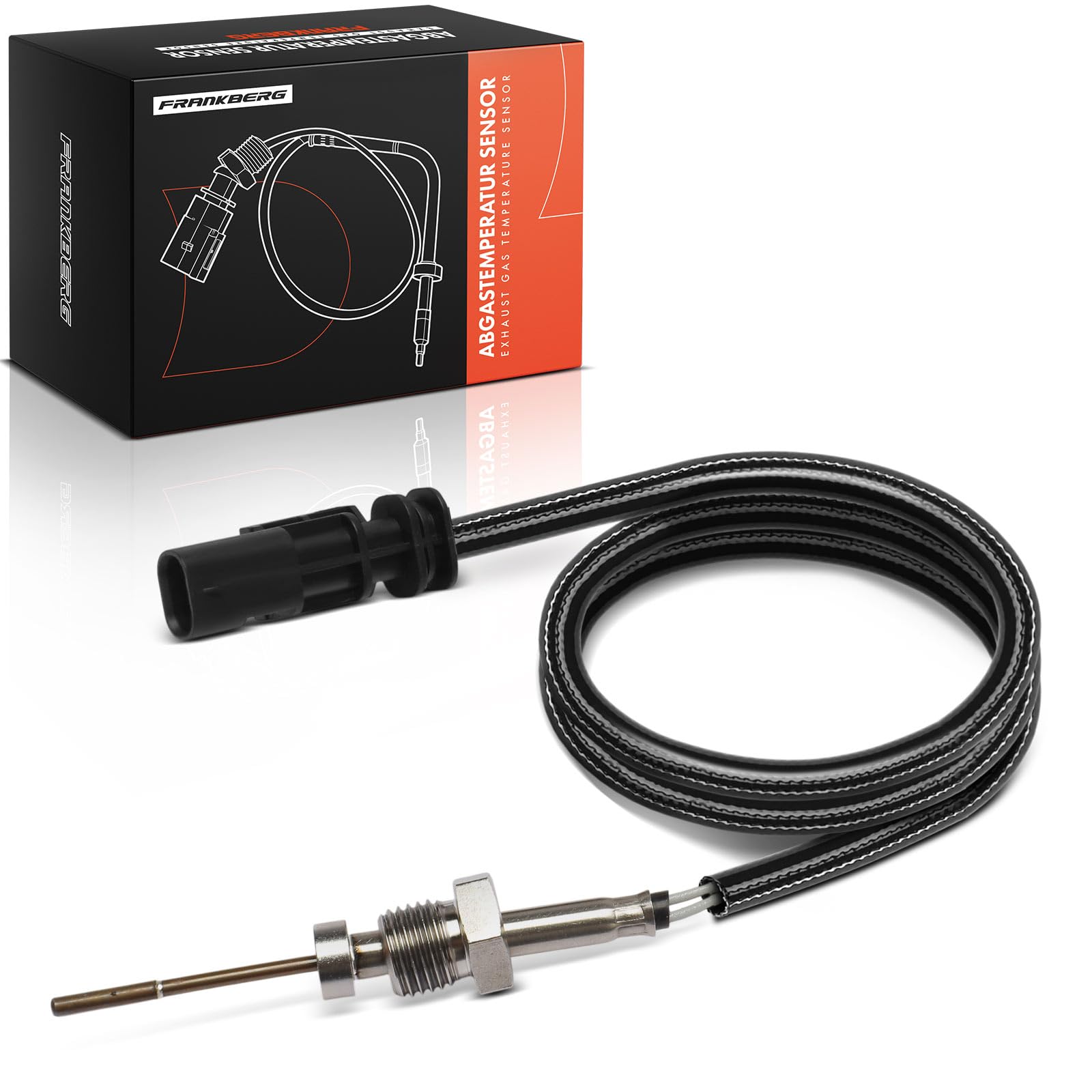 Frankberg Abgastemperatursensor 2-Polig Kompatibel mit Ducato Bus 250 Ducato Kasten 250 Ducato Pritsche/Fahrgestell 250 2.3L 2015-2025 Diesel Replace# 55283043