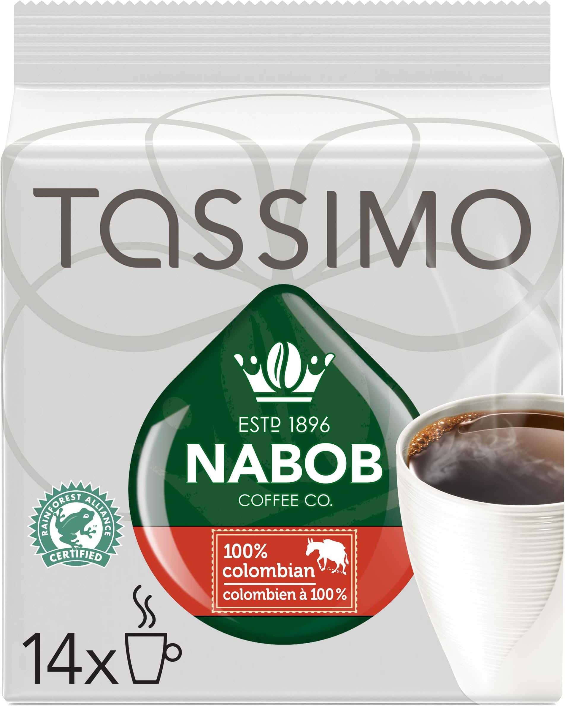 Tassimo NABOB 100% Colombian Coffee 14 T Discs (110g / 3.8oz)