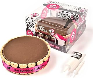 DOG BIRTHDAY CAKE/DOG BIRTHDAY PRESENT. Personalised Gifts For Your Dogs And Puppy. The Carob Yoghurt Topped Cake Comes With An Icing Pen For Cake Decorations And Candles. Dog Gifts For Small Dogs And Dog Gifts For Large Dogs And Puppy Presents. Bakery Fresh, Dog Friendly, Homemade Dog Cakes Made In The UK By The Barking Bakery.