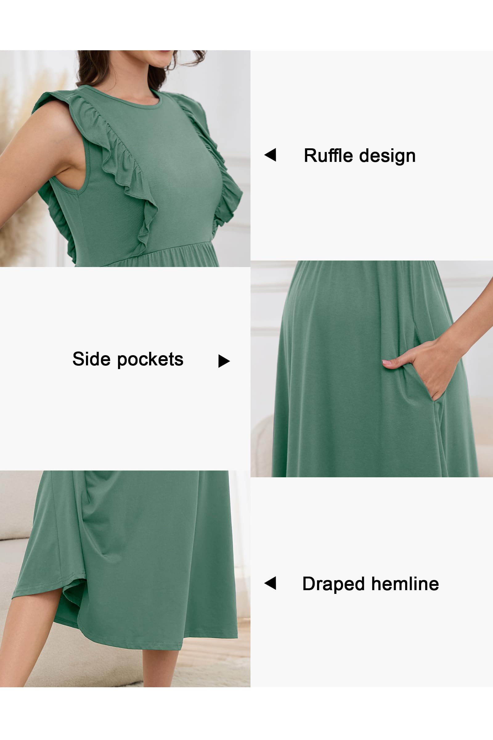 OUGES Vestito maternità Donna Vestito