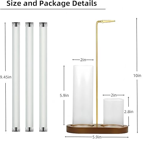 Miniatura 3 de Soporte de incienso de vidrio, soporte para quemador de incienso con almacenamiento, soporte de incienso para colgar boca abajo para palos con