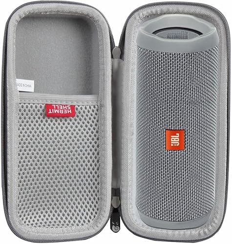 Hermitshell funda de viaje dura para bocina JBL Flip 4, portable a prueba de agua Gris