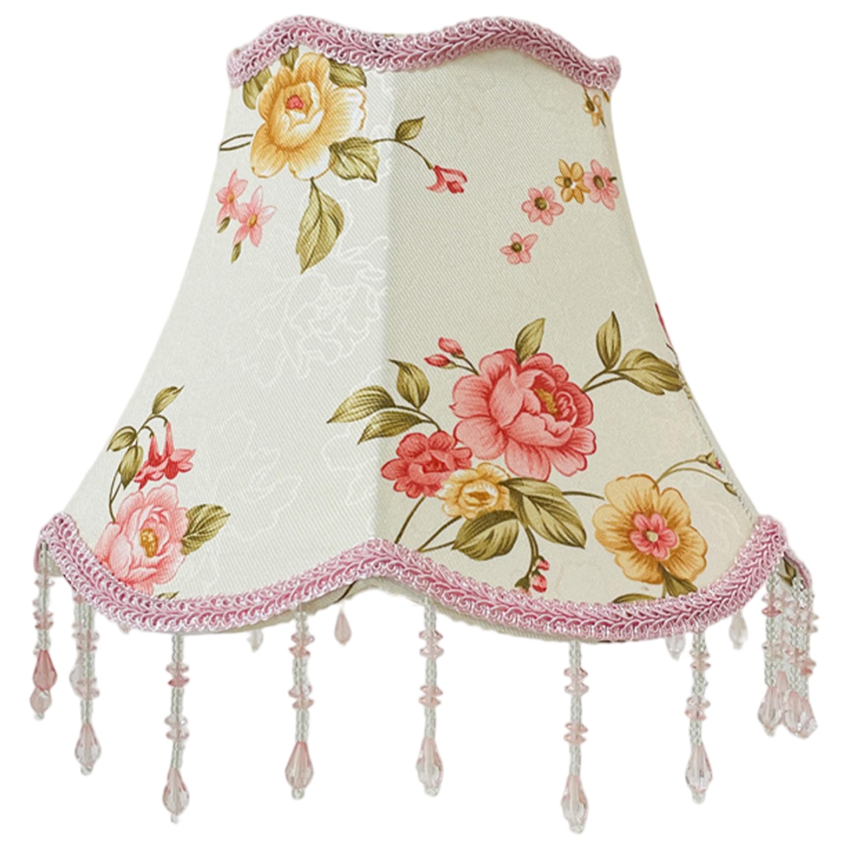 Floral Lamp Shade Vintage Flower Lamp Shade with Pendant Beautiful Decorative Fabric Lampshade Table Shades, Fabric Shades, Decorative, Accessories & Parts.