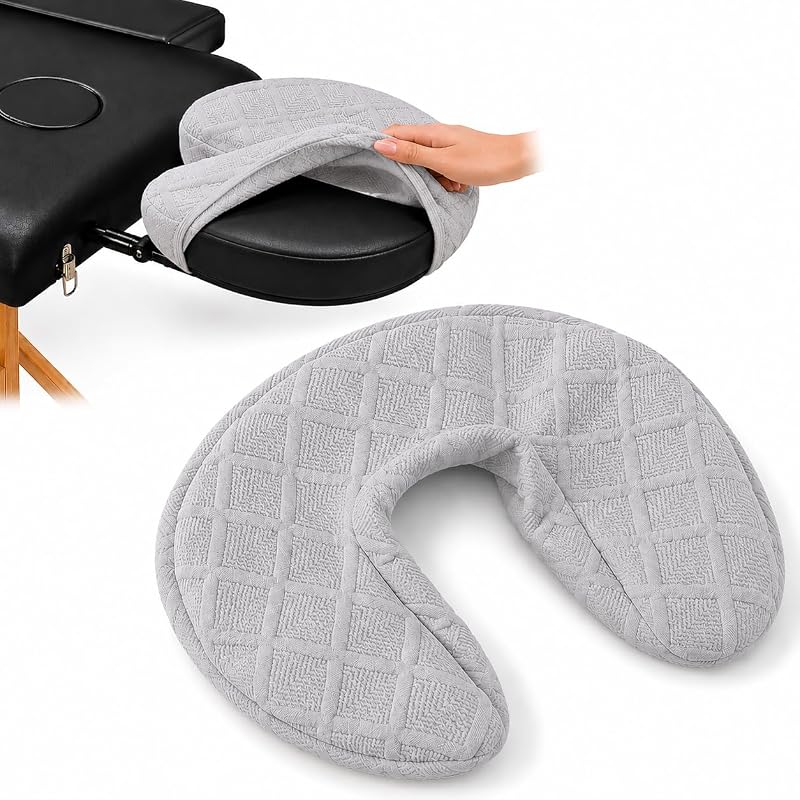 Capa para almofada de apoio facial Gererixy, cinza