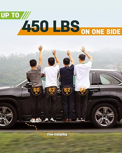 Miniatura 5 de CCIYU Estribos compatibles con 2019-2023 para Ram 1500 Rocker Slider escalones laterales y barras Nerf negras de aleación de aluminio