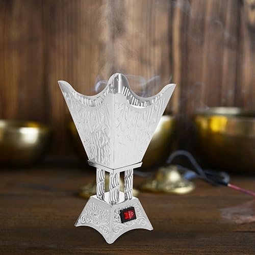 Miniatura 4 de HOMSFOU Estufa eléctrica decorativa del aroma de la hornilla de incienso eléctrica de la vendimia