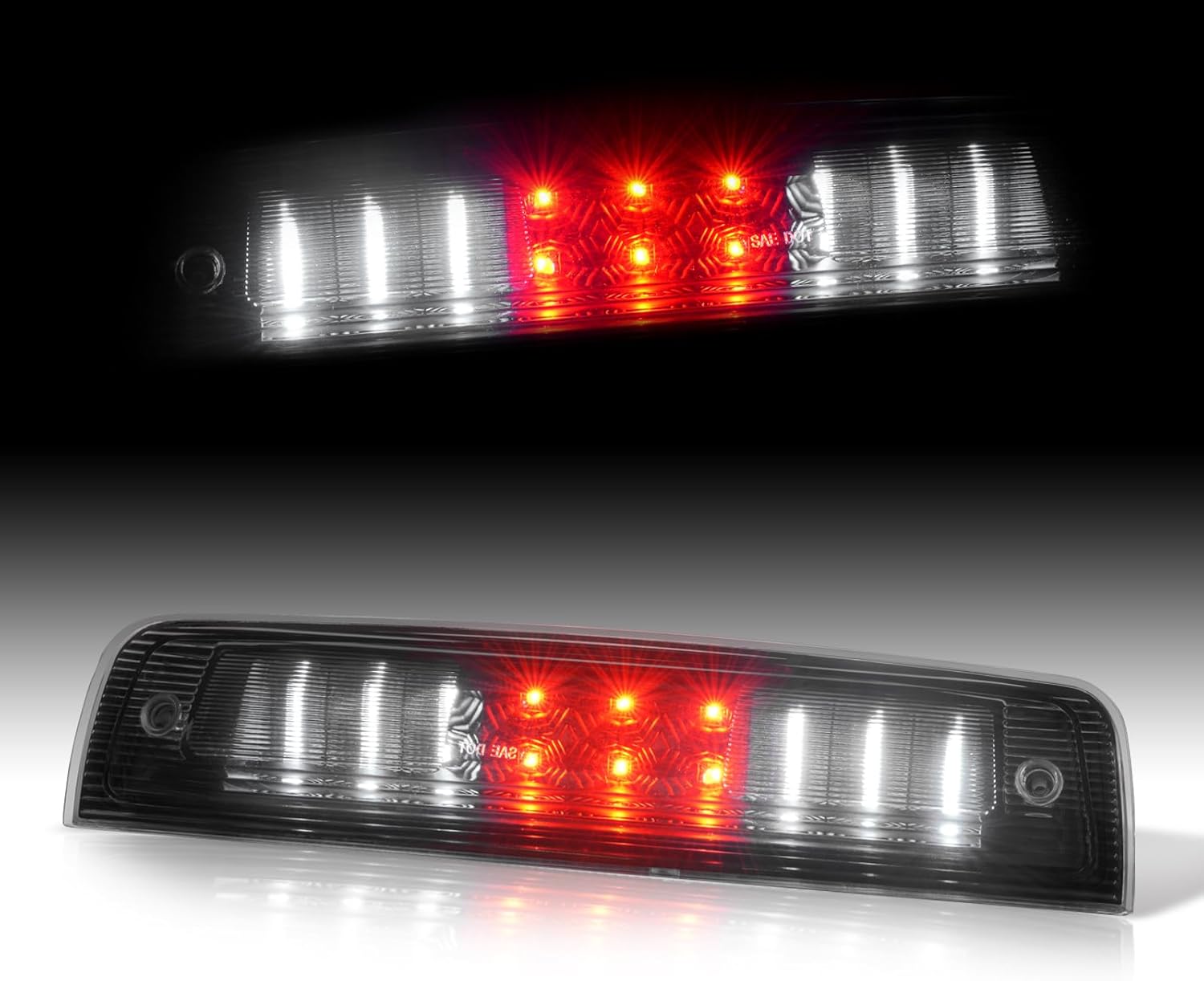 AJP Distributors Black LED 3RD Third Brake Light Tail Stop Cargo Lamp Assembly Compatible/Replacement For RAM 1500 2500 3500 2009 2010 2011 2012 2013 2014 2015 2016 2017 2018 2019 2020 2021 2022 2023