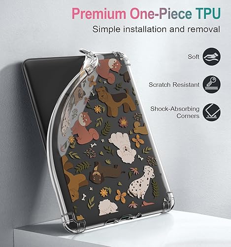 Miniatura 78 de MoKo Funda para Kindle Paperwhite de 6.8" (11ª generación-2021) y Kindle Paperwhite Signature Edition, ultra transparente, suave, flexible, Negro