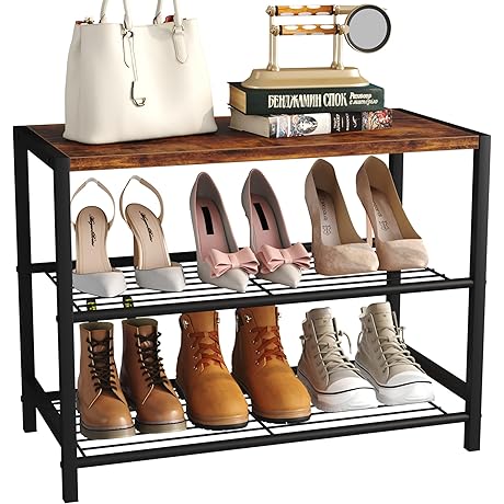 Yusong Shoe Rack 24: Industrial Chic Meets Storage Efficiency