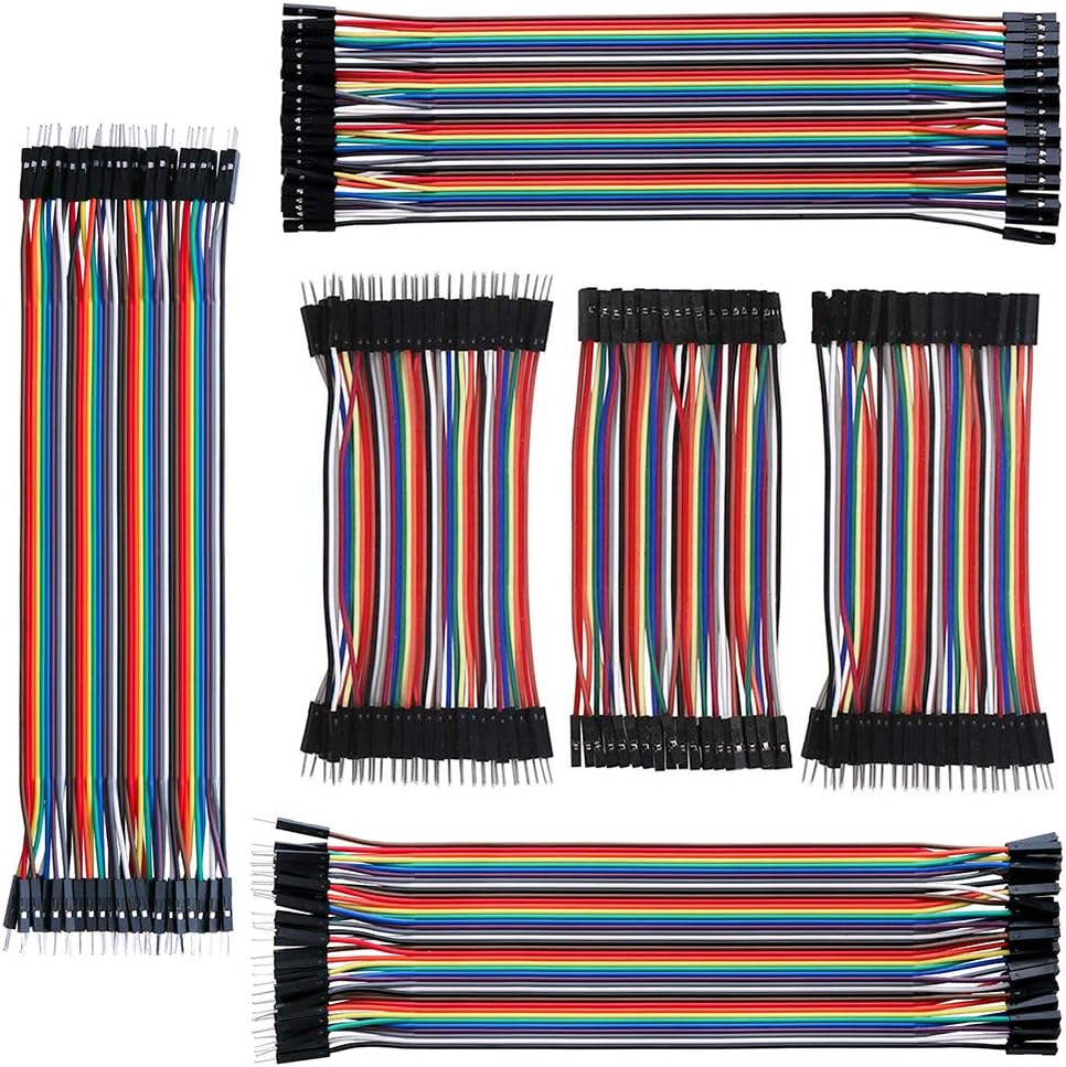 IZOKEE 240pcs 10CM and 20CM Jumper Wire Solderless Breadboard Jumper Wires Male to Female, Male to Male, Female to Female for Arduino Project (3x10cm, 3x20cm)