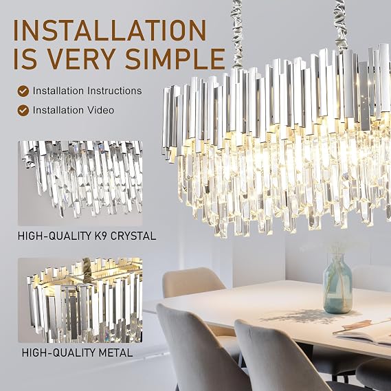 AHXIAOZN Luxury E14 Crystal Chandelier,2 in 1 Chandeliers Ceiling Light, Silver Ceiling Lights Living Room,Round Lampshades 3 Tiers K9 Crystals Pendant Light (80 * 30 Cm Silver)