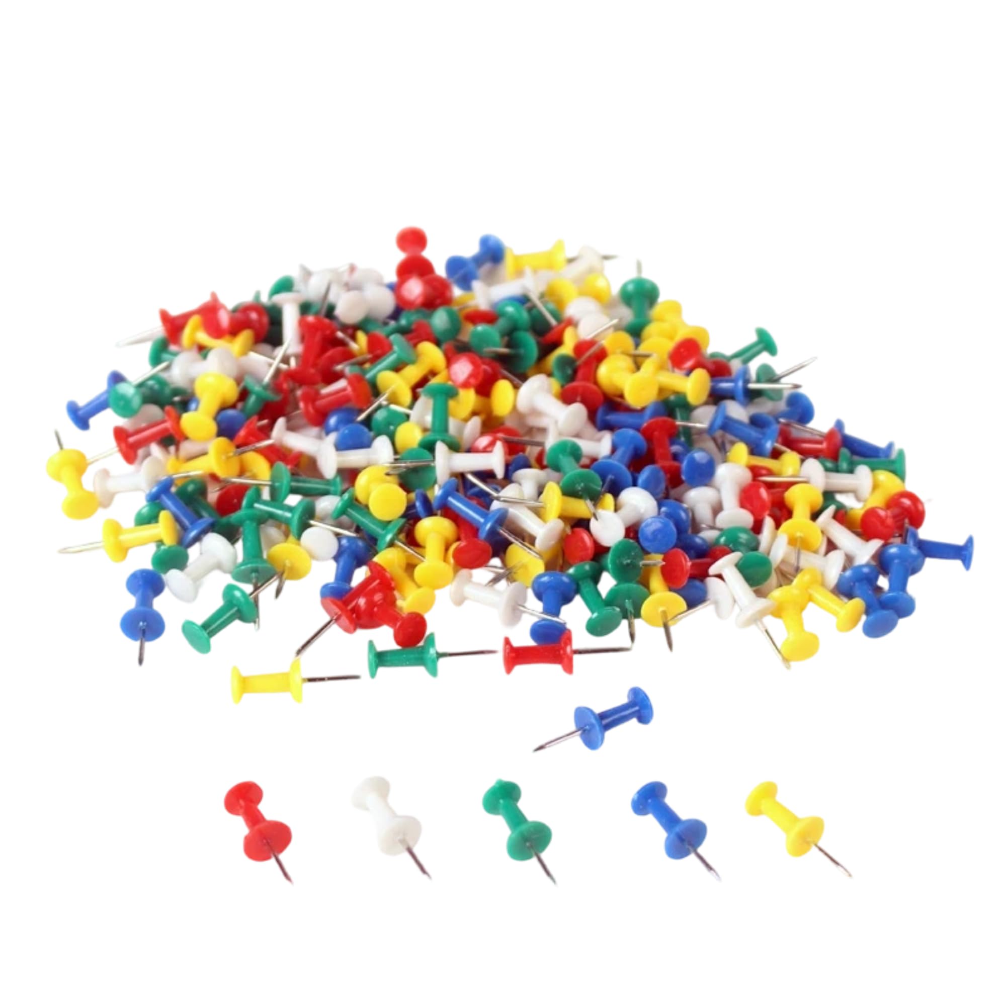 60 PCS Push Pins Drawing Pins Thumb Tacks Push Pins, Plastic Thumb Tacks for Cork Boards, Notice Boards, Bulletin Boards, Office and Home Use