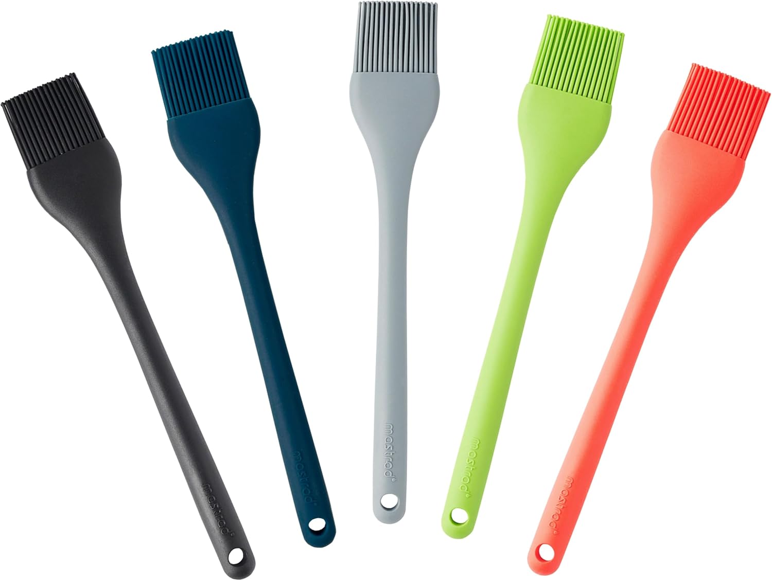 MASTRAD - Silicone Kitchen Brush - One Piece - Heat Resistant (300°C) - Dishwasher Safe - Blue