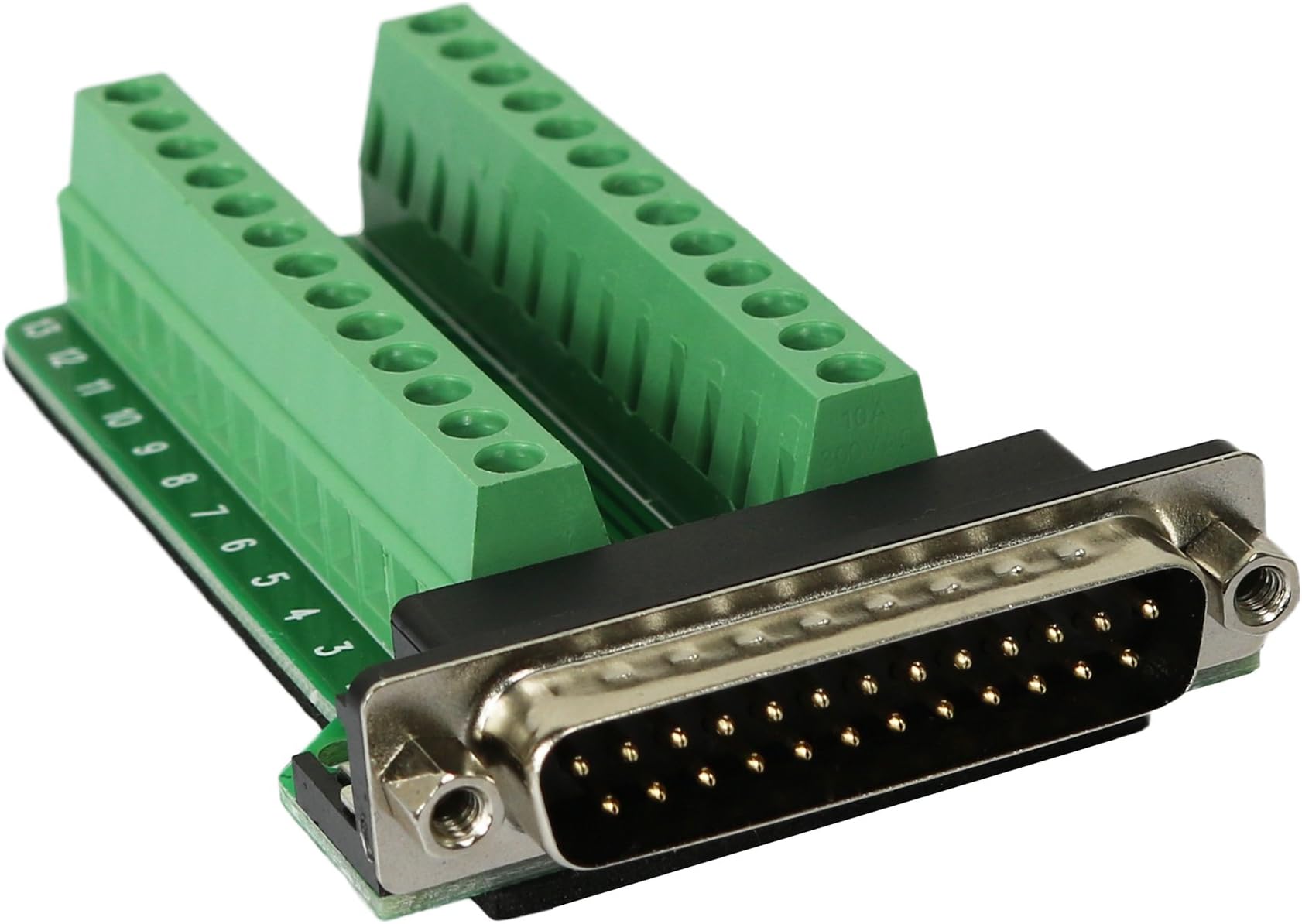 Twinklebay Connector Db25 D-sub Male Plug 25-pin Port Terminal Breakout PCB Board