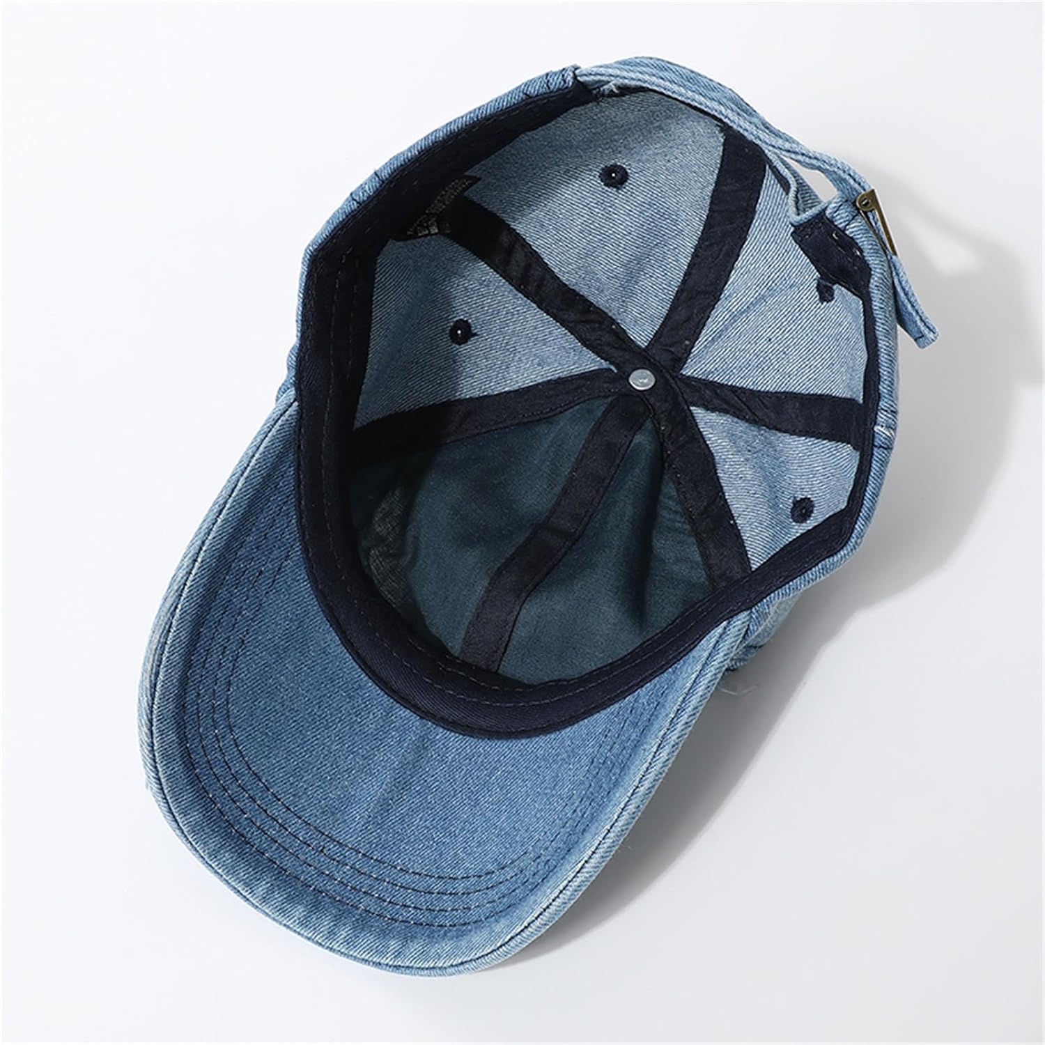 Denim Hats for Women Vintage Washed Distressed Ripped Jean Hat Adjustable Baseball Cap Trucker Unisex Headwear
