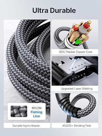 USB C to USB C Cable 3m 2Pack, 100W C to C Charger Cable Fast Charge USBC Type C Charging Lead for iPhone 16 15 Pro Max Plus MacBook iPad Air/Pro Samsung Galaxy S24/S23/S22 Ultra Pixel 8 Switch XPS