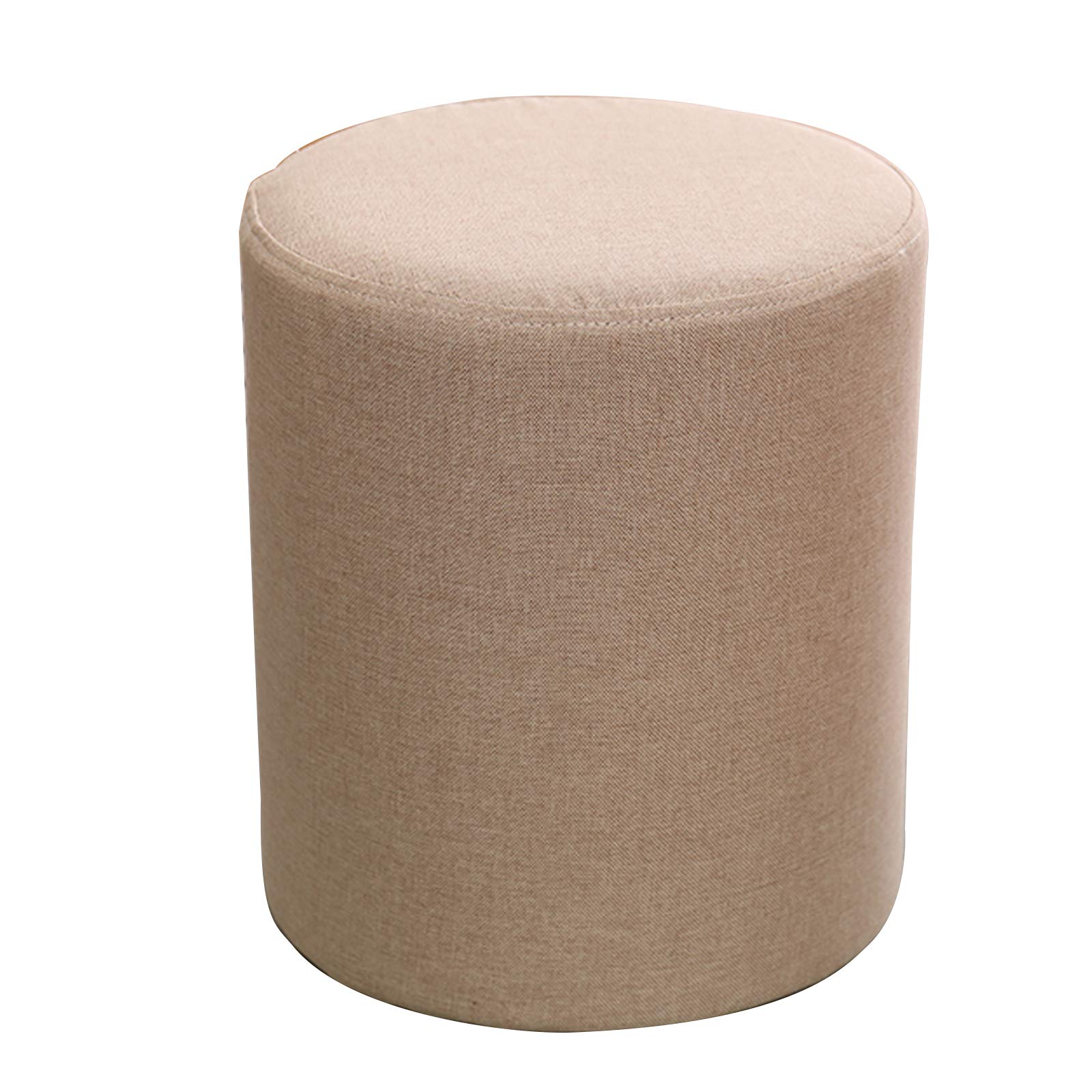 Repose-pieds de 30 cm beige et tabouret de maquillage moderne en tissu