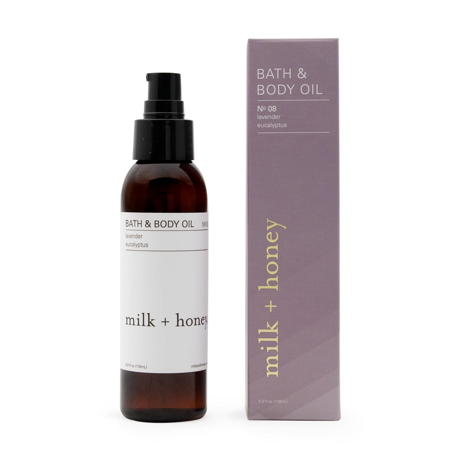 Lavender & Eucalyptus Bath Oil, N 08 by milk + honey