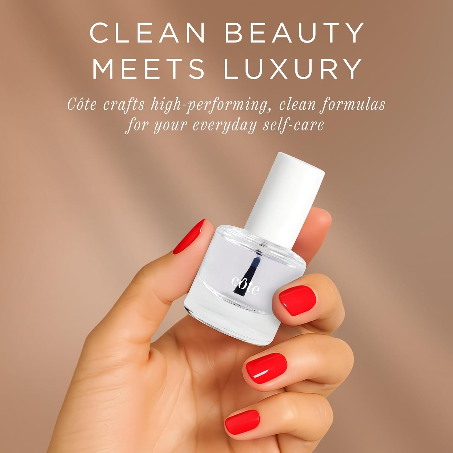 Cote Beauty Quick Dry Nail Polish Top Coat, Glossy Finish, Chip-Resistant & Long-Lasting Clear Nail Polish Top Coat, Vegan & Cruelty-Free, 0.27 fl oz (8 ml)