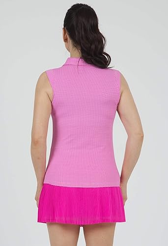 Vista 5 de IBKUL Athleisure Wear - Polo sin mangas con protección solar UPF50+ Icefil Cooling Tech Mini Check - 14754