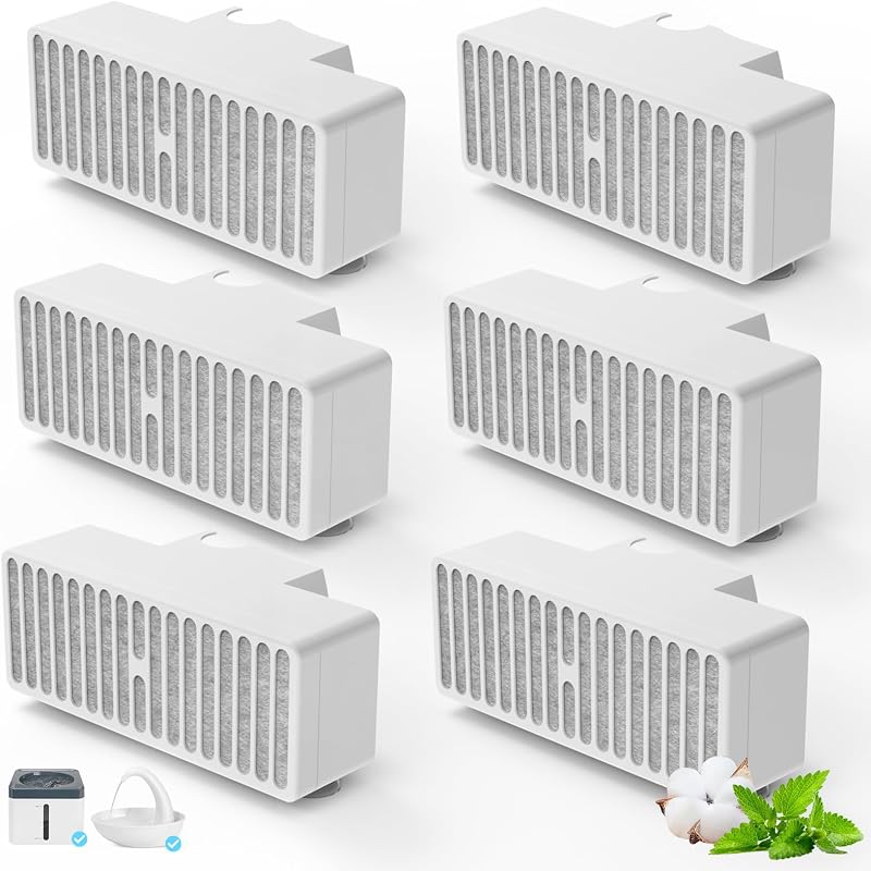 Refil Filtro T para Fonte de Água 80 oz Swan para Gatos ITSCUTE, Pacote com 6