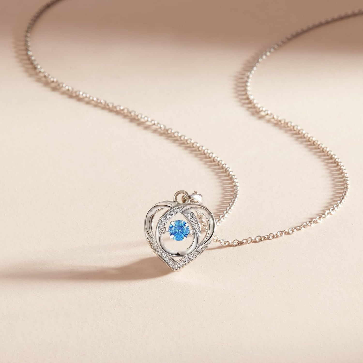 IDOKAWA Heart Pendant Necklaces Gifts for Women S925 Sterling Silver Love Necklace with Zirconia Birthday Christmas Jewelry Gifts for Wife Mom - Image 3