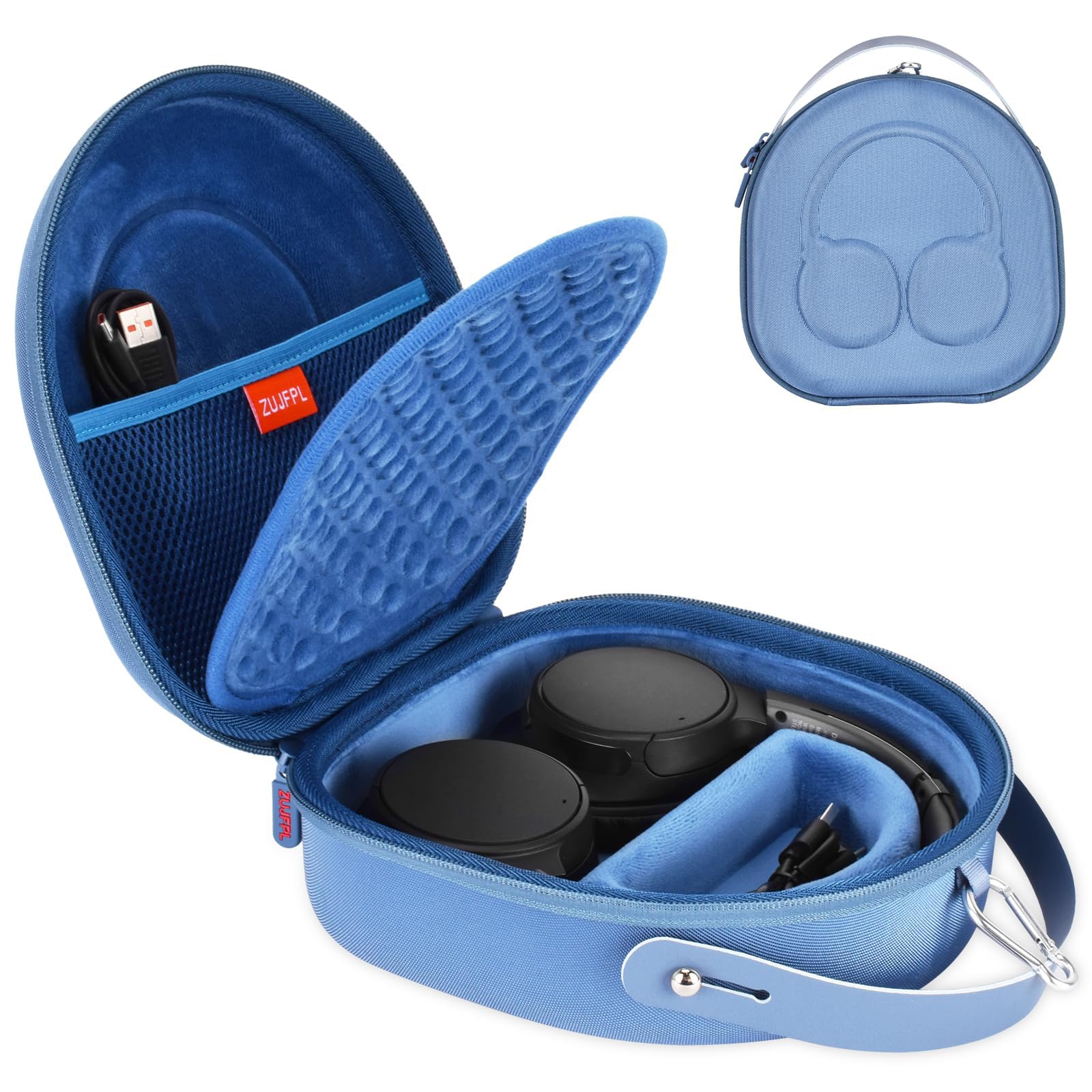 ZUJFPL EVA Hard Case Compatible with JBL Tune 710BT / 720BT / 770NC, and Sony WH-CH710N/WH-CH720N/WH-CH702N Noise Canceling Wireless Headphones,