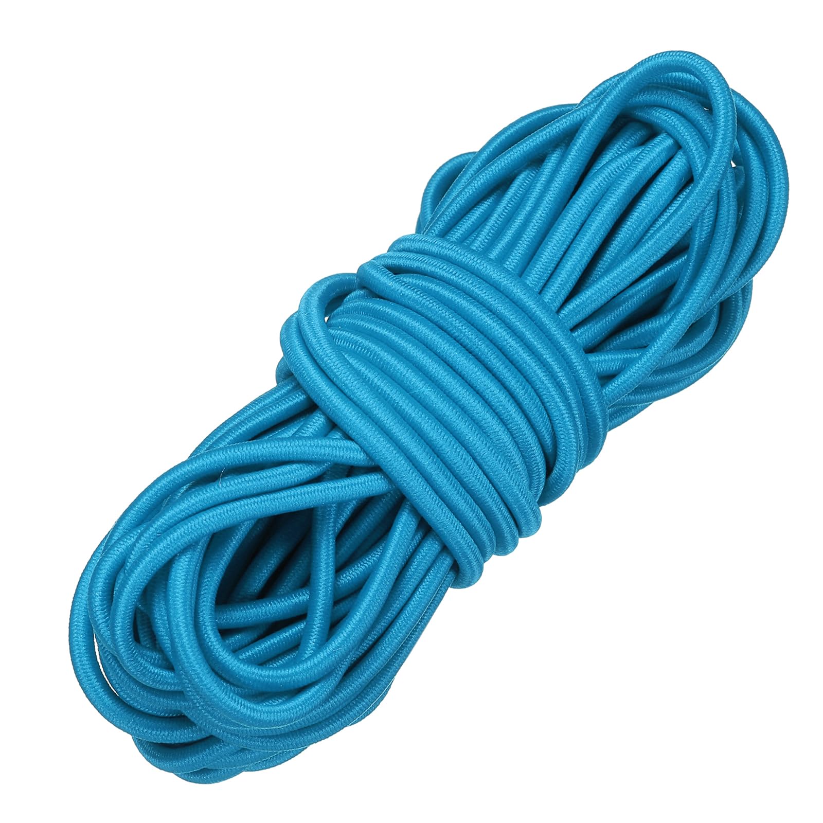 PATIKIL Elastic Bungee Cord, 3mm x 10m Heavy Duty Polyester Bungee Shock Cords Kayak Stretch String Rope for Kayak Strap Tarp Tie Boating Tent Camping DIY Craft, Sky Blue