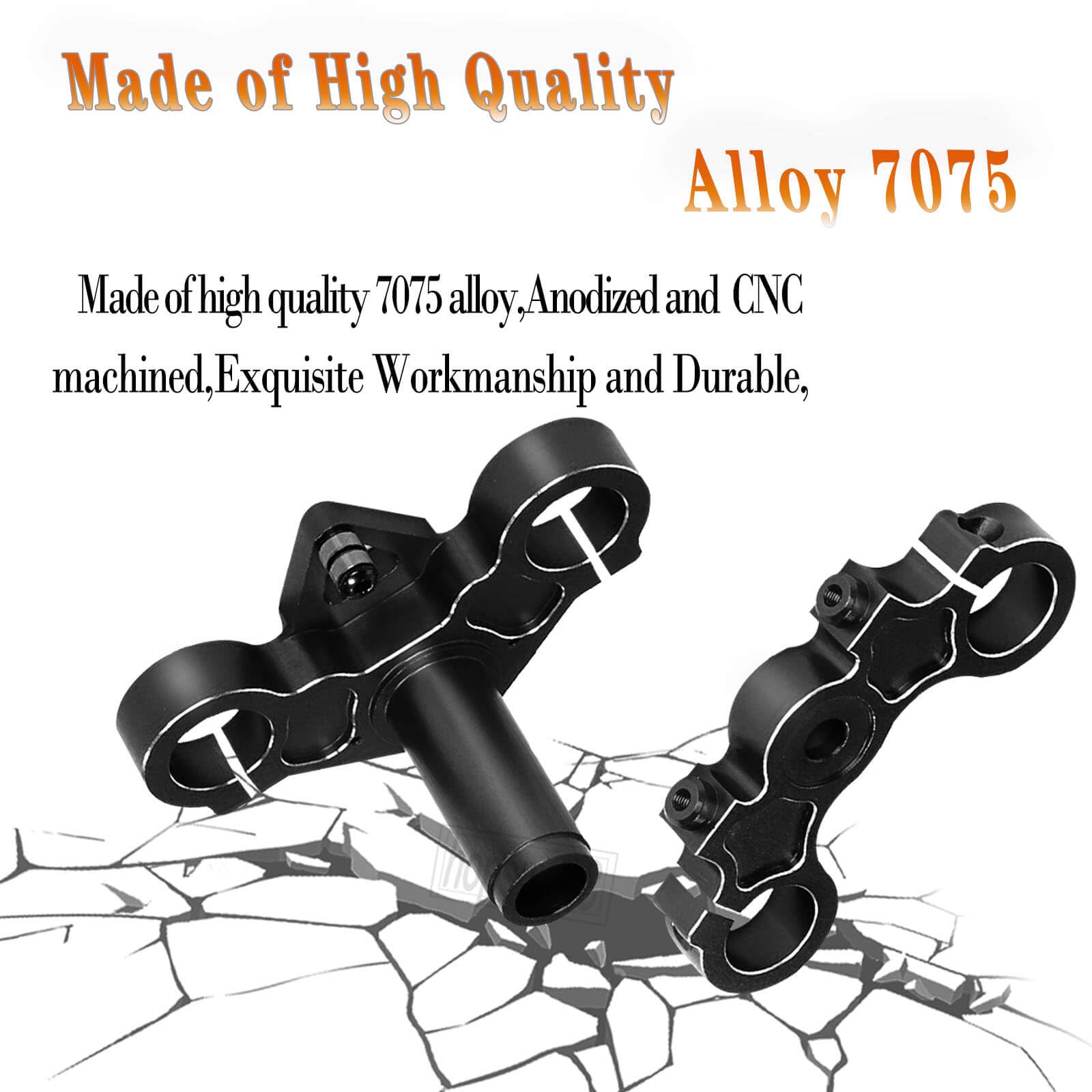 Aluminum 7075 Triple Clamp Set For LOSI 1/4 Promoto-MX RC Motorcycle – Green Upgrade Parts For LOS06000, LOS06002