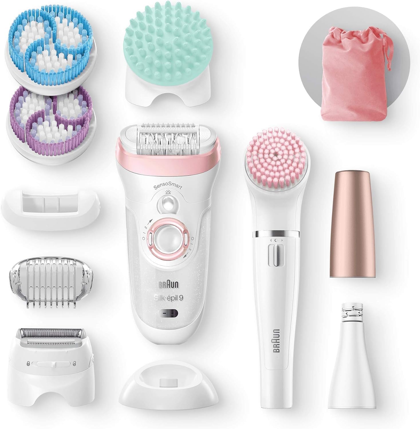 Braun Silk-épil Beauty Set 9 9-985 De Lujo 7en1 - Depiladora Mujer Inalámbrica Wet&Dry: Kit Depilación, Rasurado, Exfoliación y Limpieza Cuerpo/Rostro