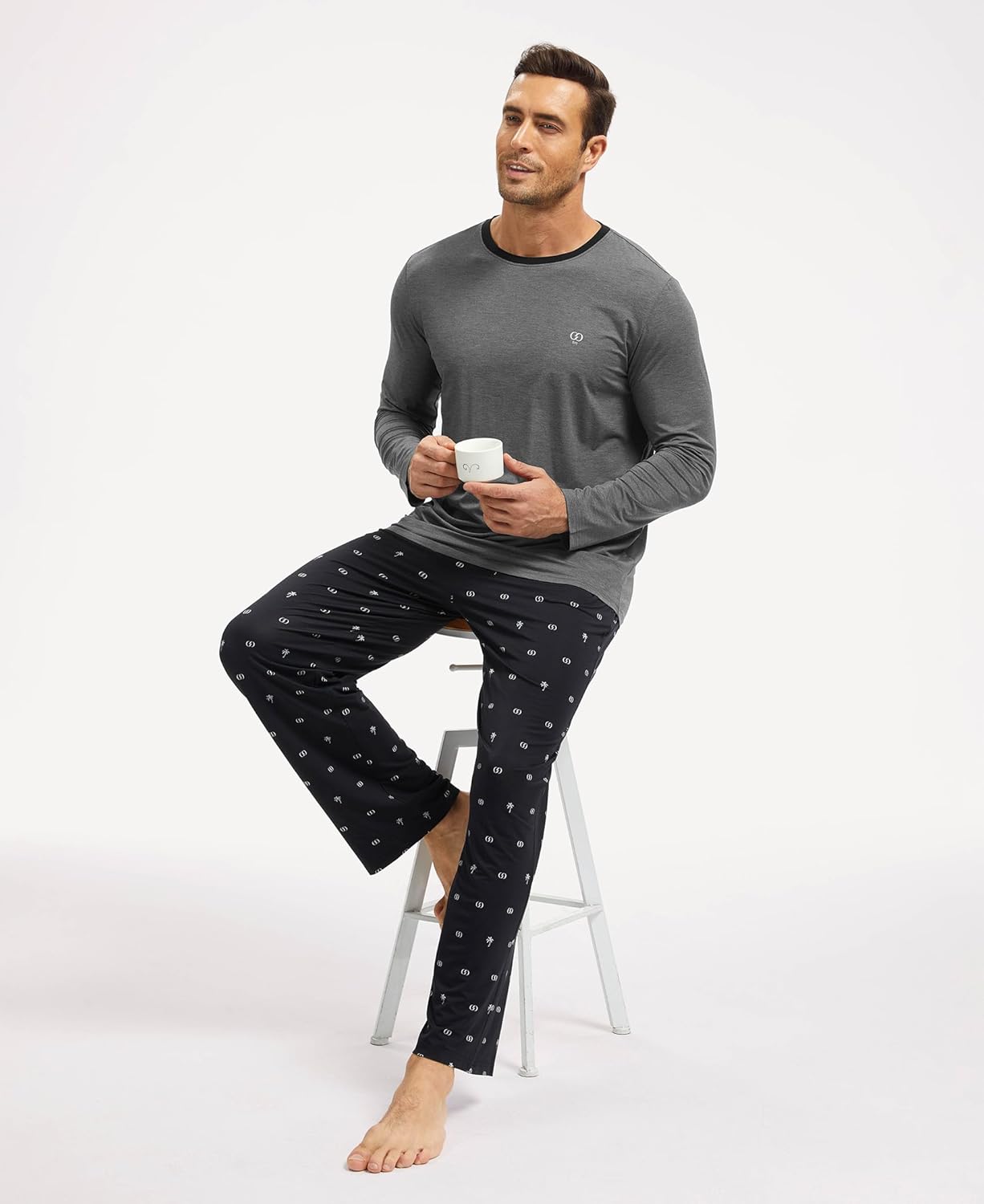 GYS Premium Men's Pajama Sets Bamboo Viscose Long Sleeve Sleepwear and Style - Image 5
