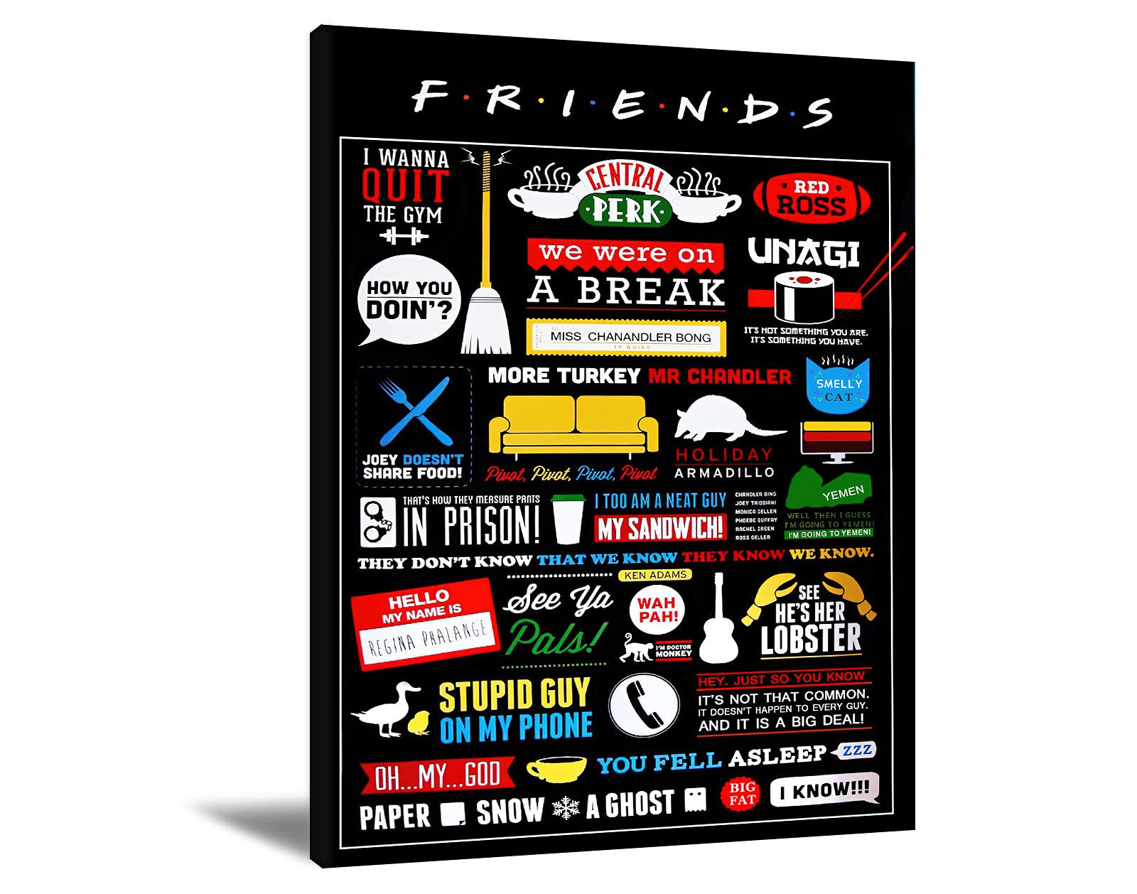 Buy Friends Movie Inspirational Quote Wall Art Canvas Print Painting