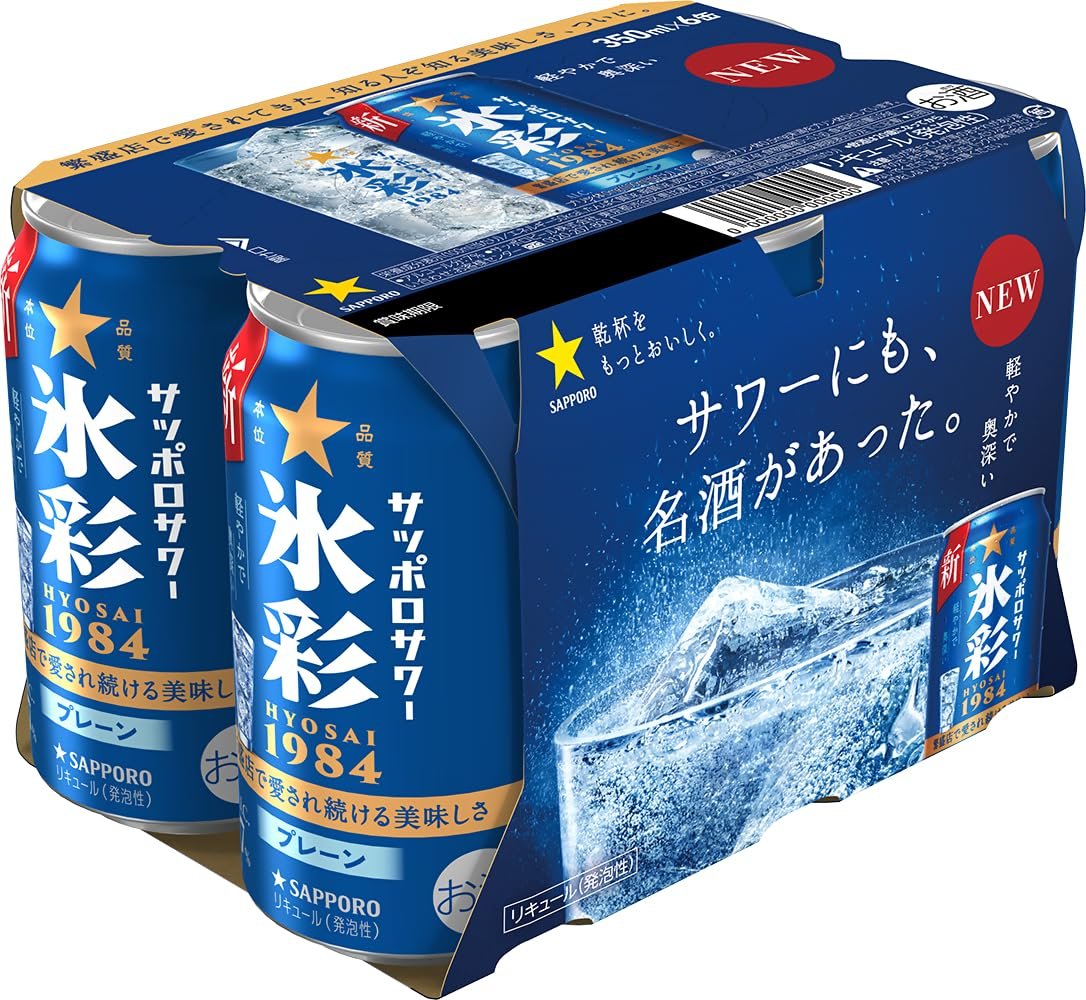 Amazon.co.jp: サッポロサワー 氷彩1984[チューハイ350ml×6本] : 食品