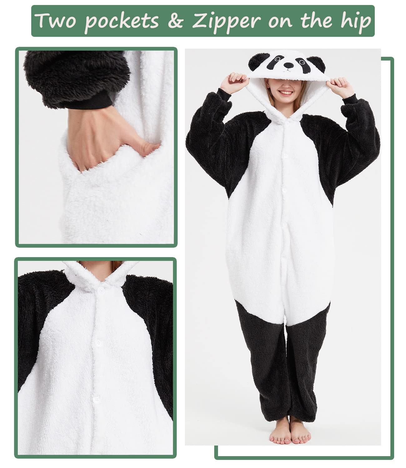 Pyjama Barboteuse Combinaison Animal Adulte Unisexe Costume Onesie Sleepwear Jumpsuit Vêtement Nuit Capuche Grenouillère Loungewear Chaud Douce Party Fête Soirée