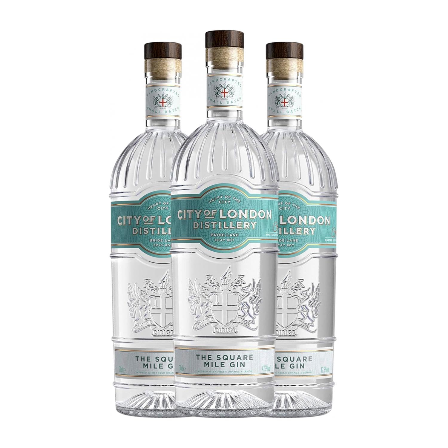 Ginebra City of London The Square Mile Gin 70 cl (Caja de 3 Botellas de 70 cl)