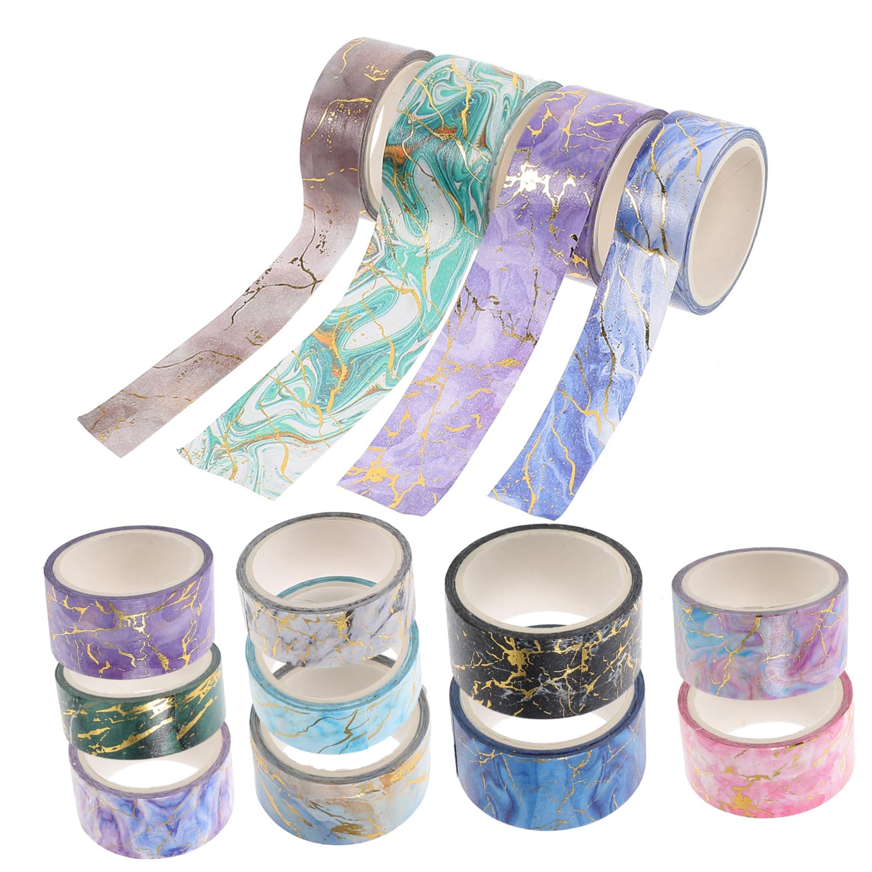 TEHAUX 56rollos Cintas Adhesivas De Mármol Washi Tape Decorativa Para Scrapbooking y Manualidades Para Journaling y Proyectos