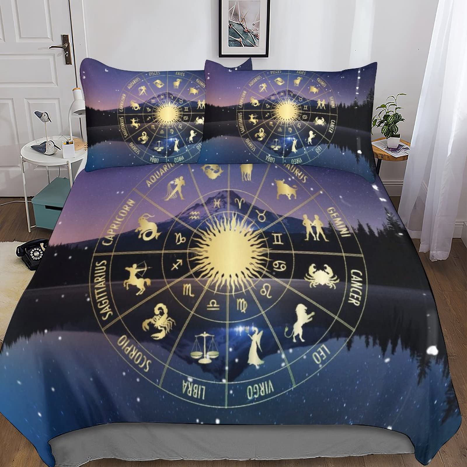Parure de lit constellation microfibre souple facile à nettoyer