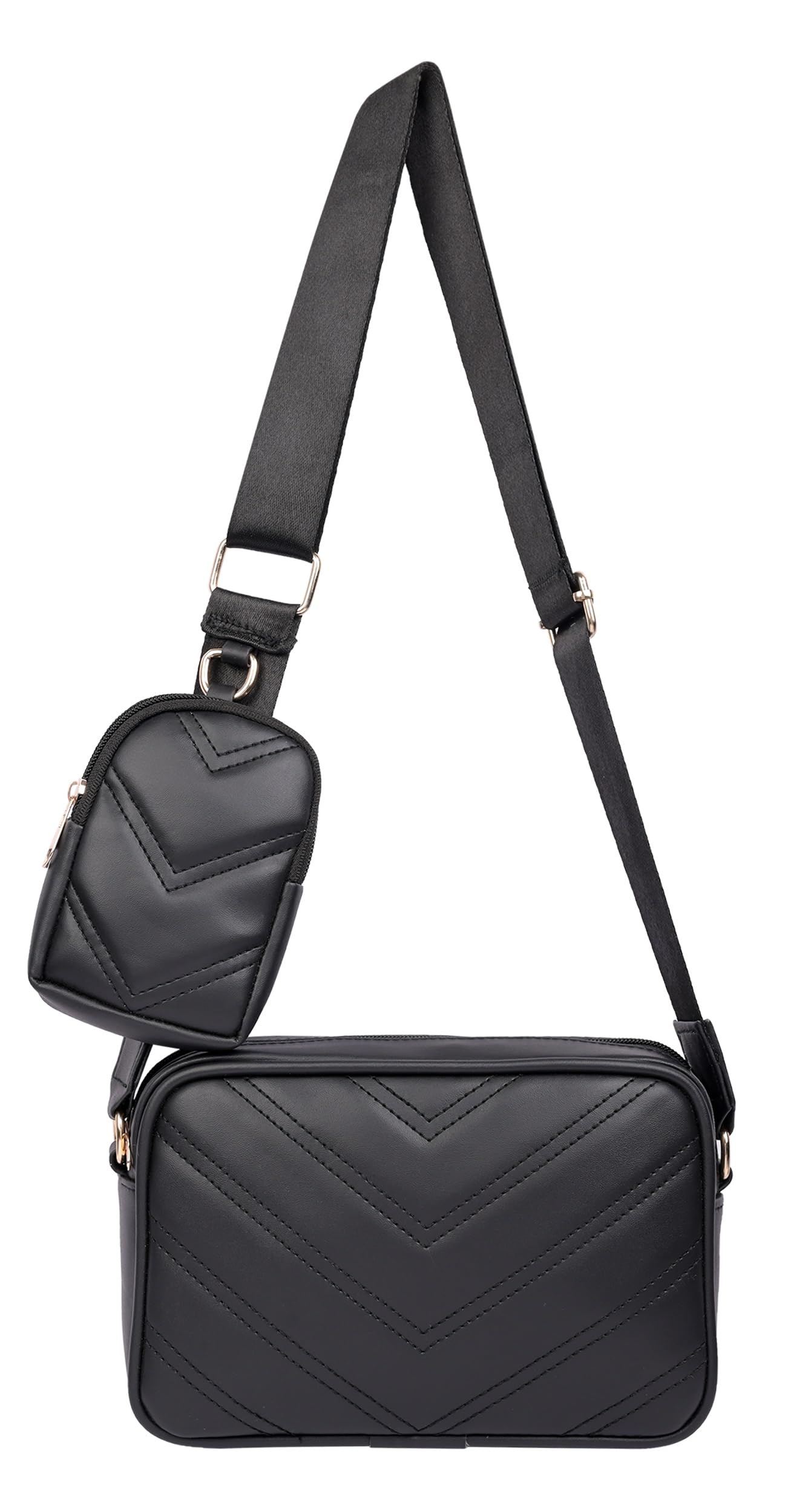 Women's Girls Cross Body Sling Bag with Pouch