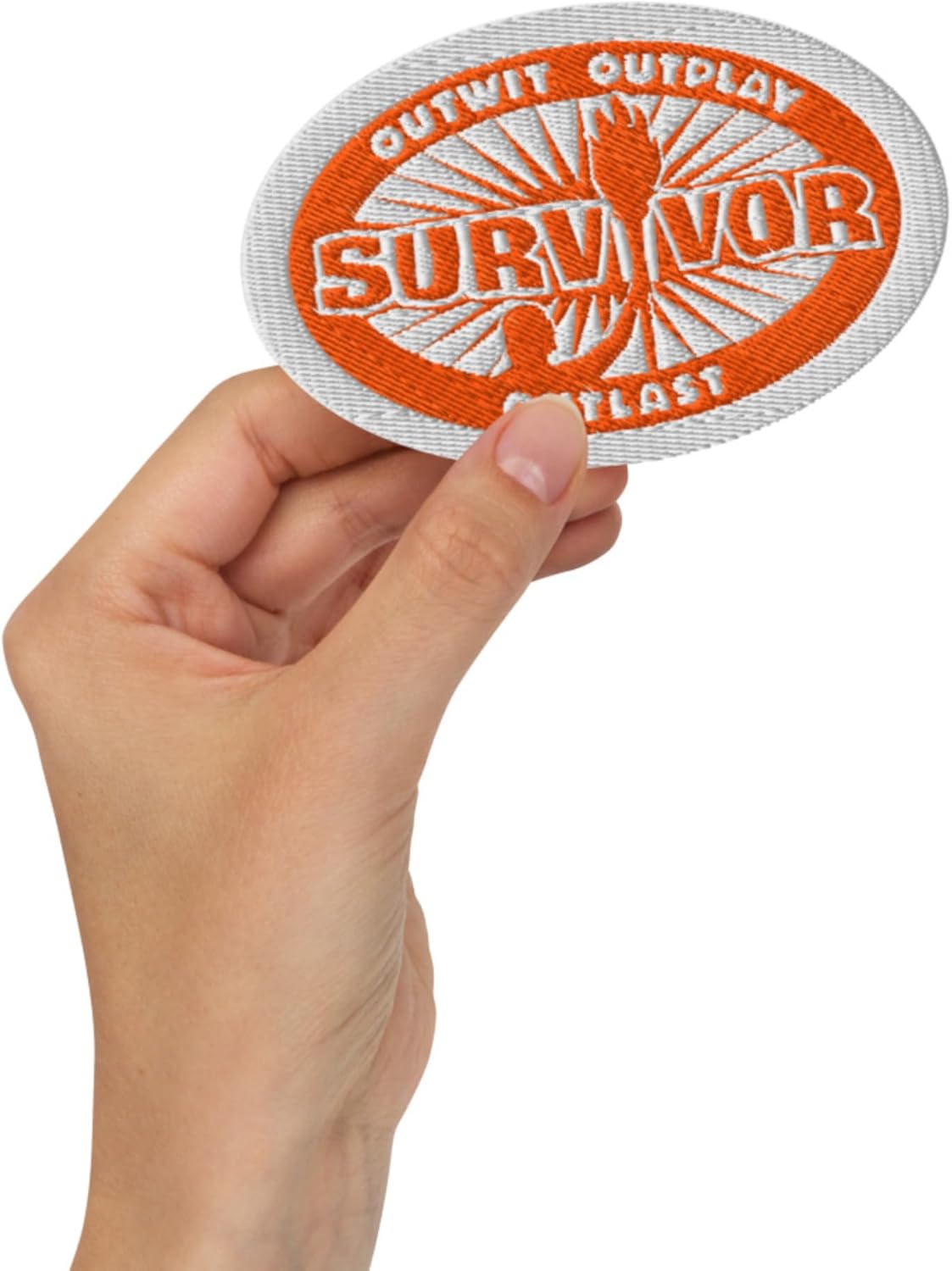 CBS Survivor Logo Embroidered Patch - Officially Licensed, 1 Piece, Round, Embroidered Applique Patches, Patch