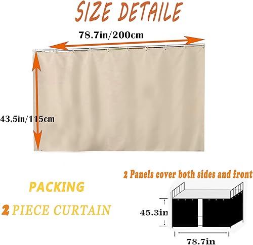 Miniatura 9 de Dormitorio para el hogar, litera, cortinas de cama de tela, toldo opaco, cortinas para estudiantes, cortinas de sombreado transpirables a prueba de