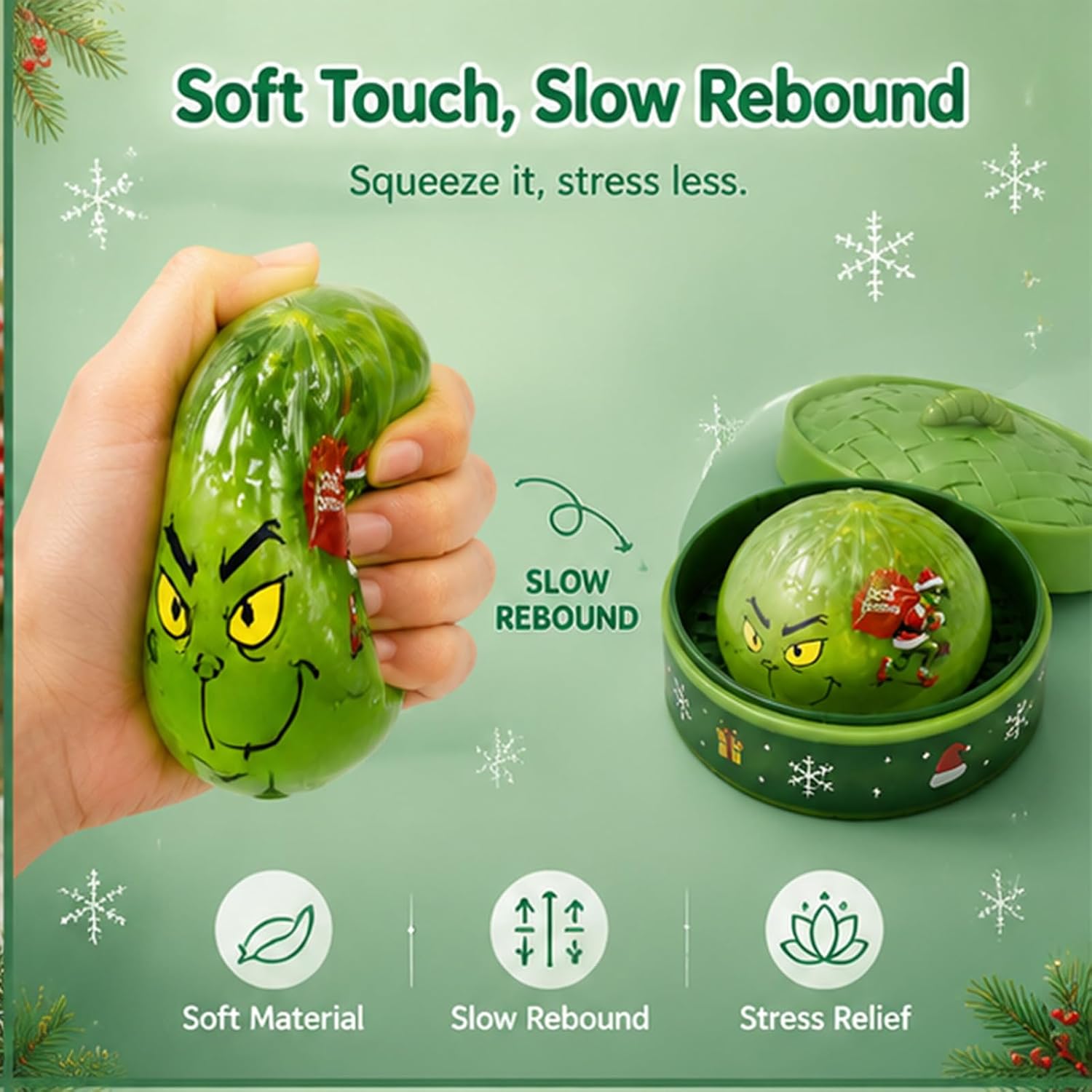 Dumpling Squishy Toys Stress Relief Squeeze Party Favor Gifts，#06 image 3