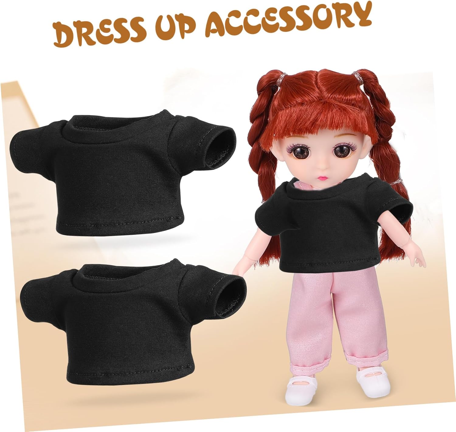 LIOOBO 4Pcs Short Sleeve T Shirts for Stuffed Bears Replaceable Doll T Shirts Delicate Doll Clothes Stuffed Animal Accessories