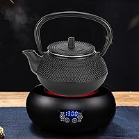 Vista 5 de Tetera japonesa de hierro fundido Tetsubin, tetera con colador para estufa, hervidor de té seguro para hervir té de agua caliente, regalos del día