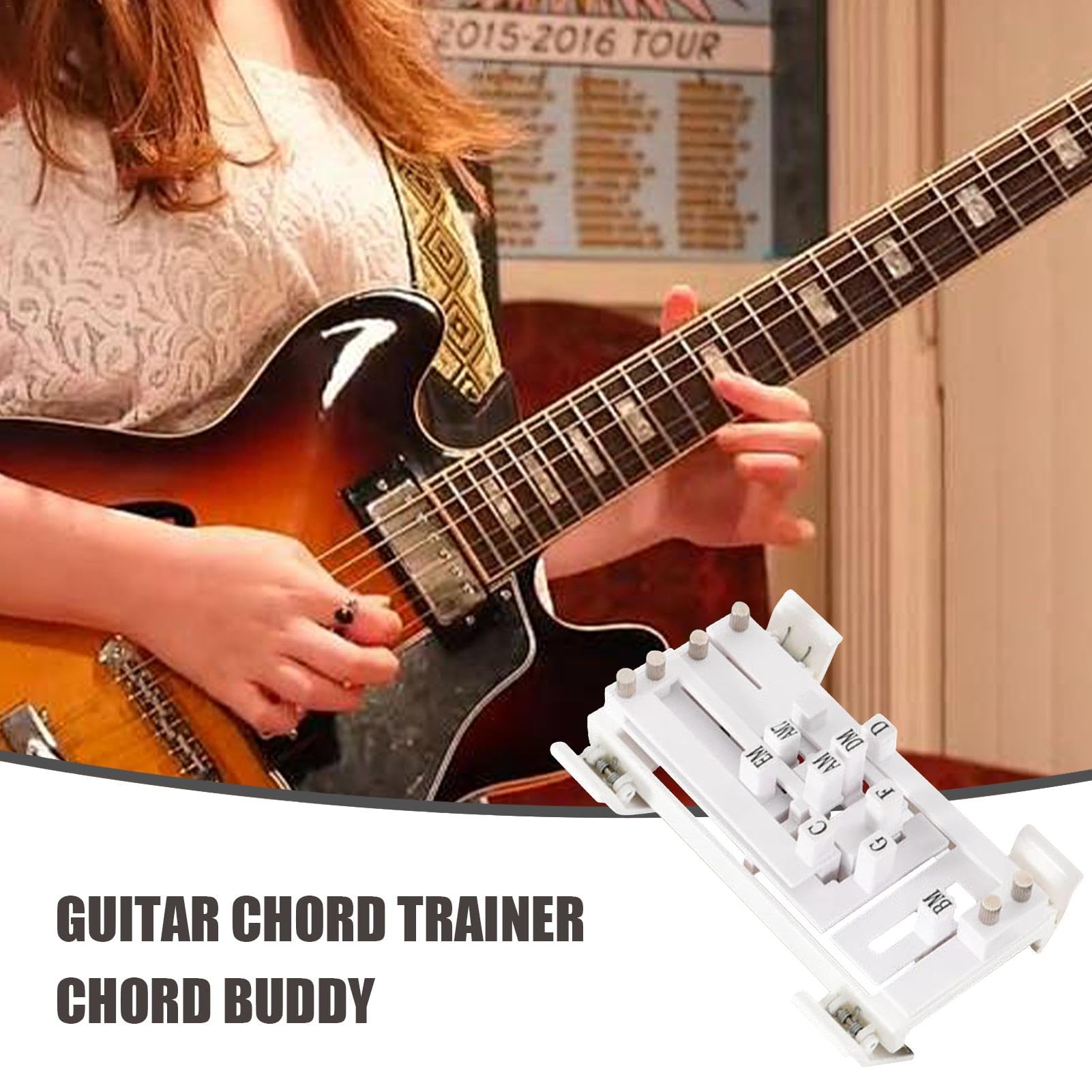 Presse-Accords De Guitare Jemey - Apprentissage Facile Pour Débutants - Transition D'Accords Automatique