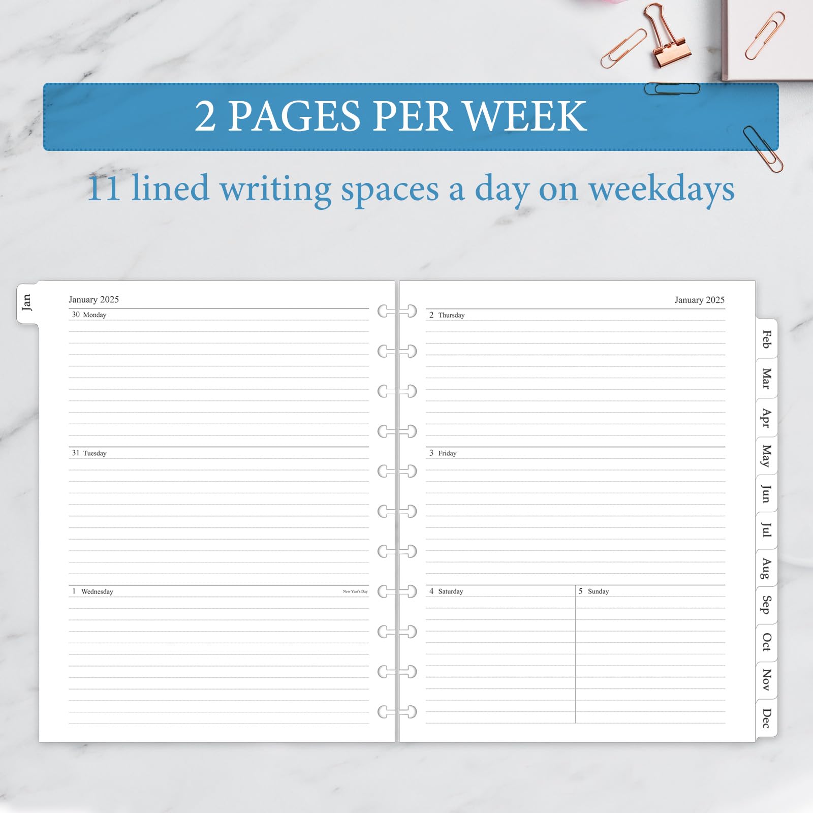 Snapklik.com : 2025 Weekly & Monthly Planner Refill, Letter Size ...